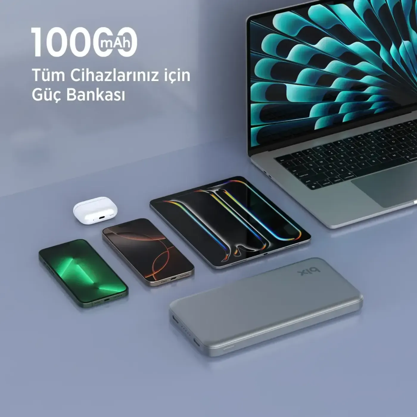 PB113 10000mAh PD 20W Çift USB-C Portlu Hızlı Şarj — görsel 2
