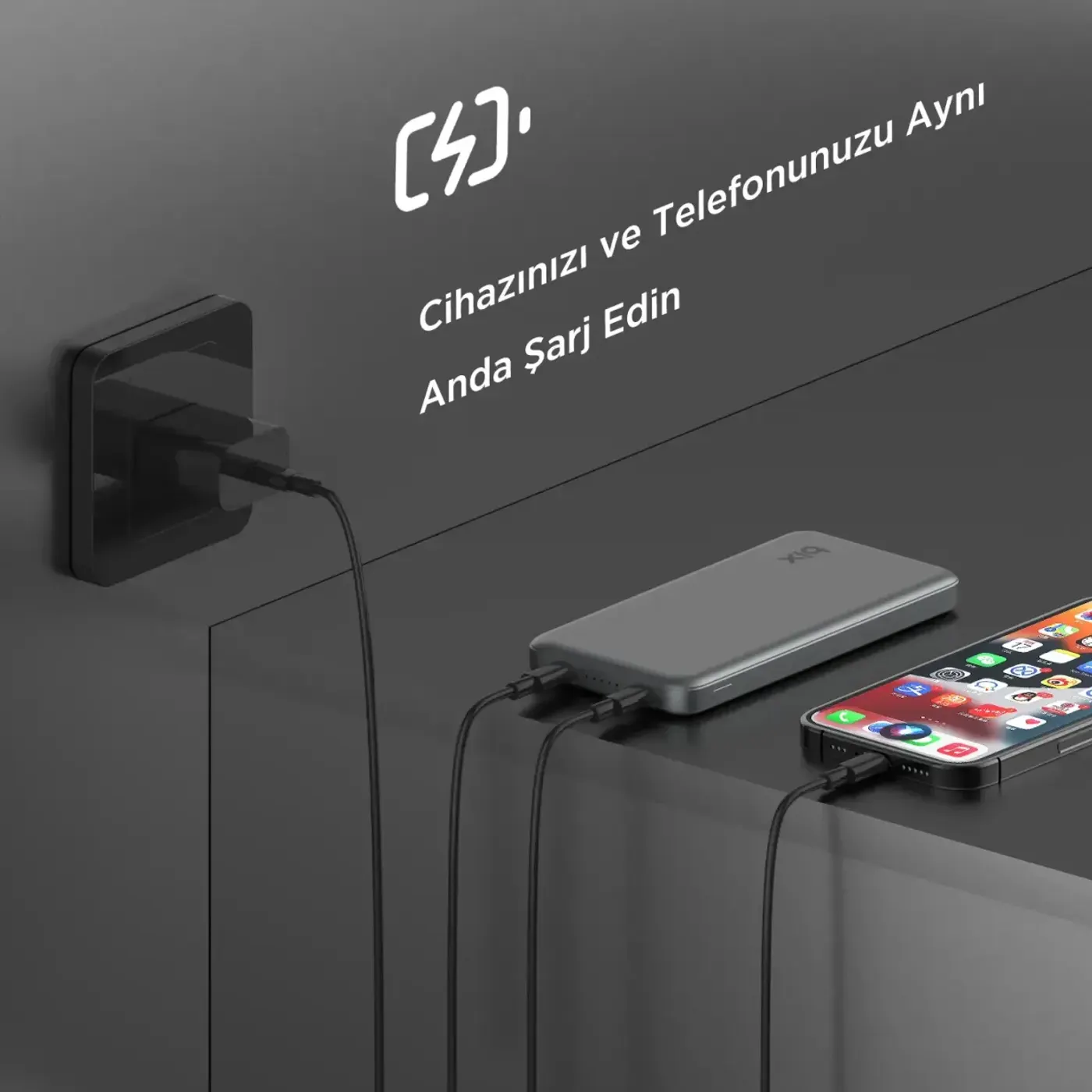 PB113 10000mAh PD 20W Çift USB-C Portlu Hızlı Şarj — görsel 5