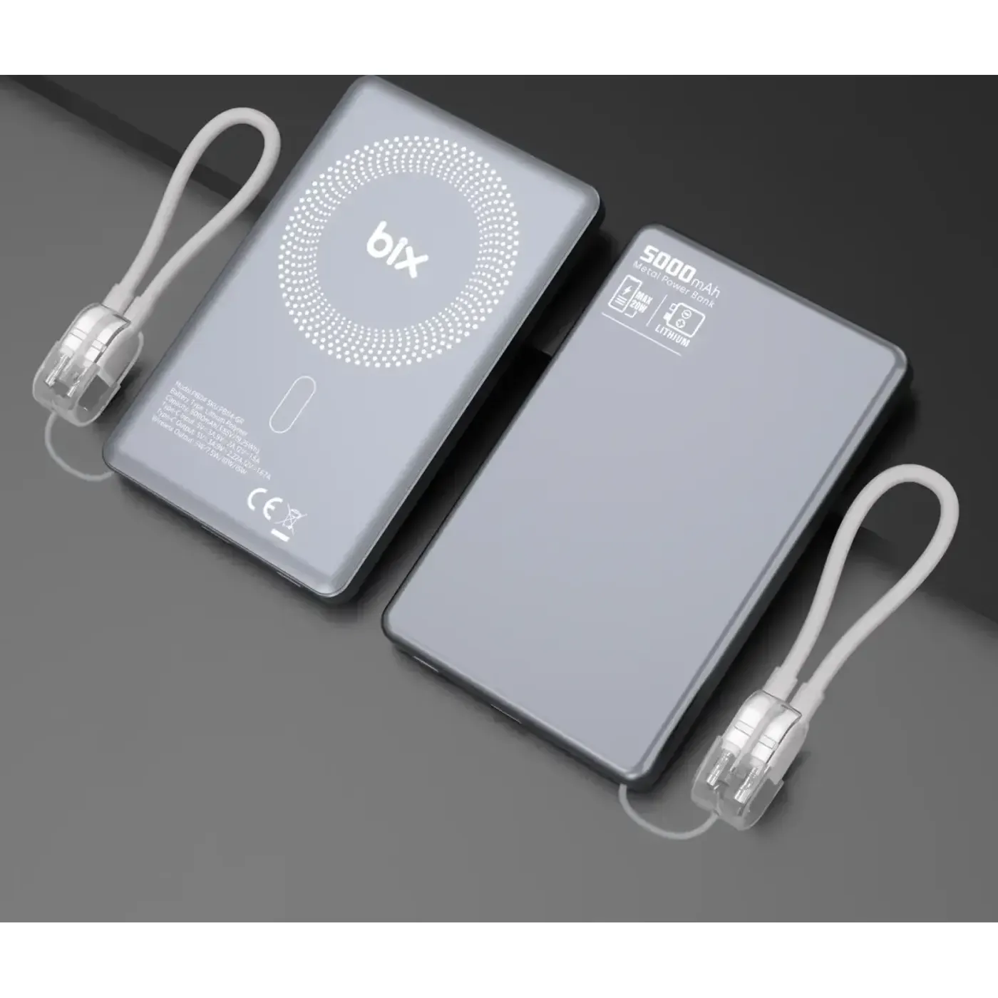 PB114 5000mAh 20W Dahili Type-C Kablolu 15W Manyetik — görsel 5