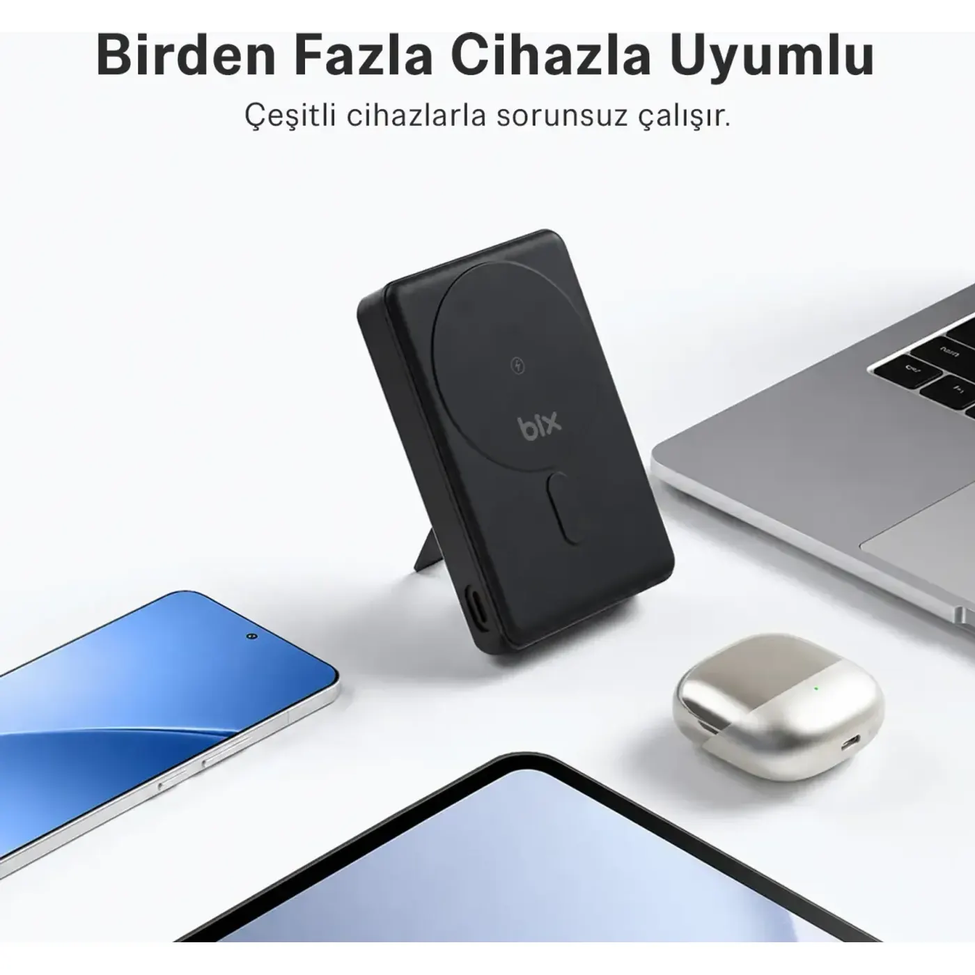 PB117 10000mAh PD20W Hızlı Şarj USB-C Çıkışlı Kablosuz — görsel 4