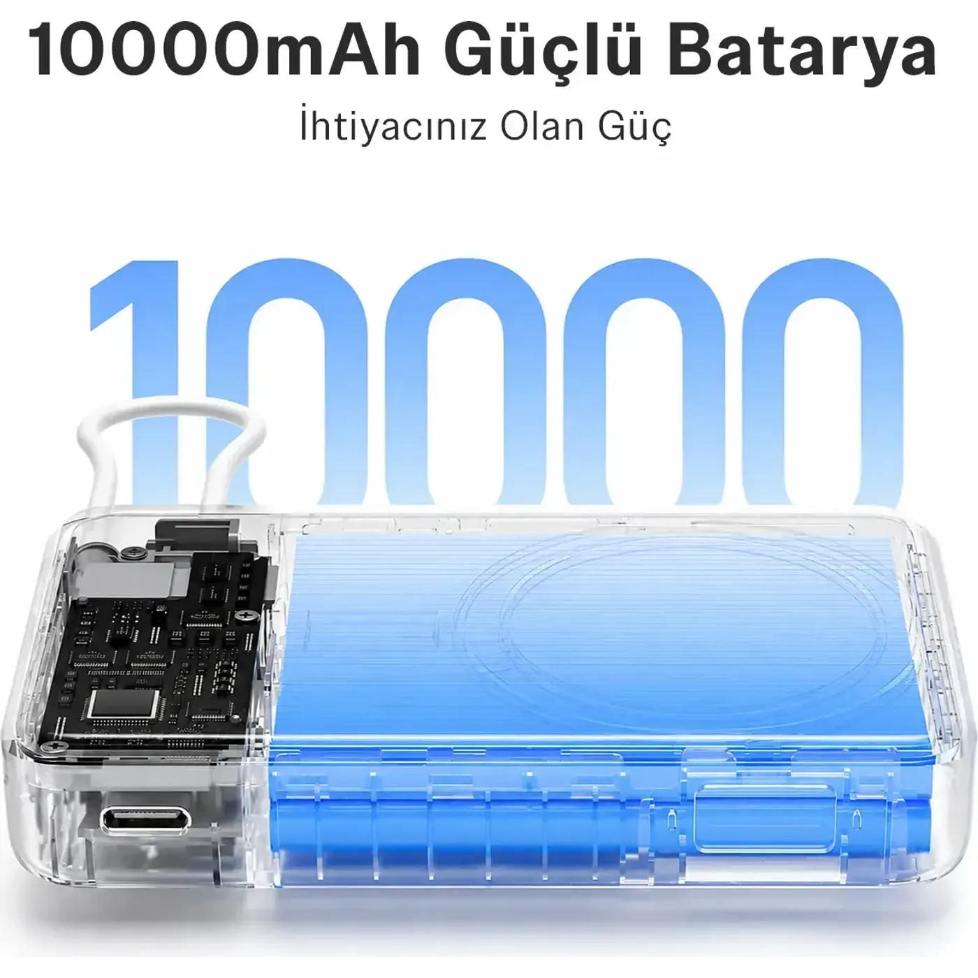 PB117 10000mAh PD20W Hızlı Şarj USB-C Çıkışlı Kablosuz — görsel 5