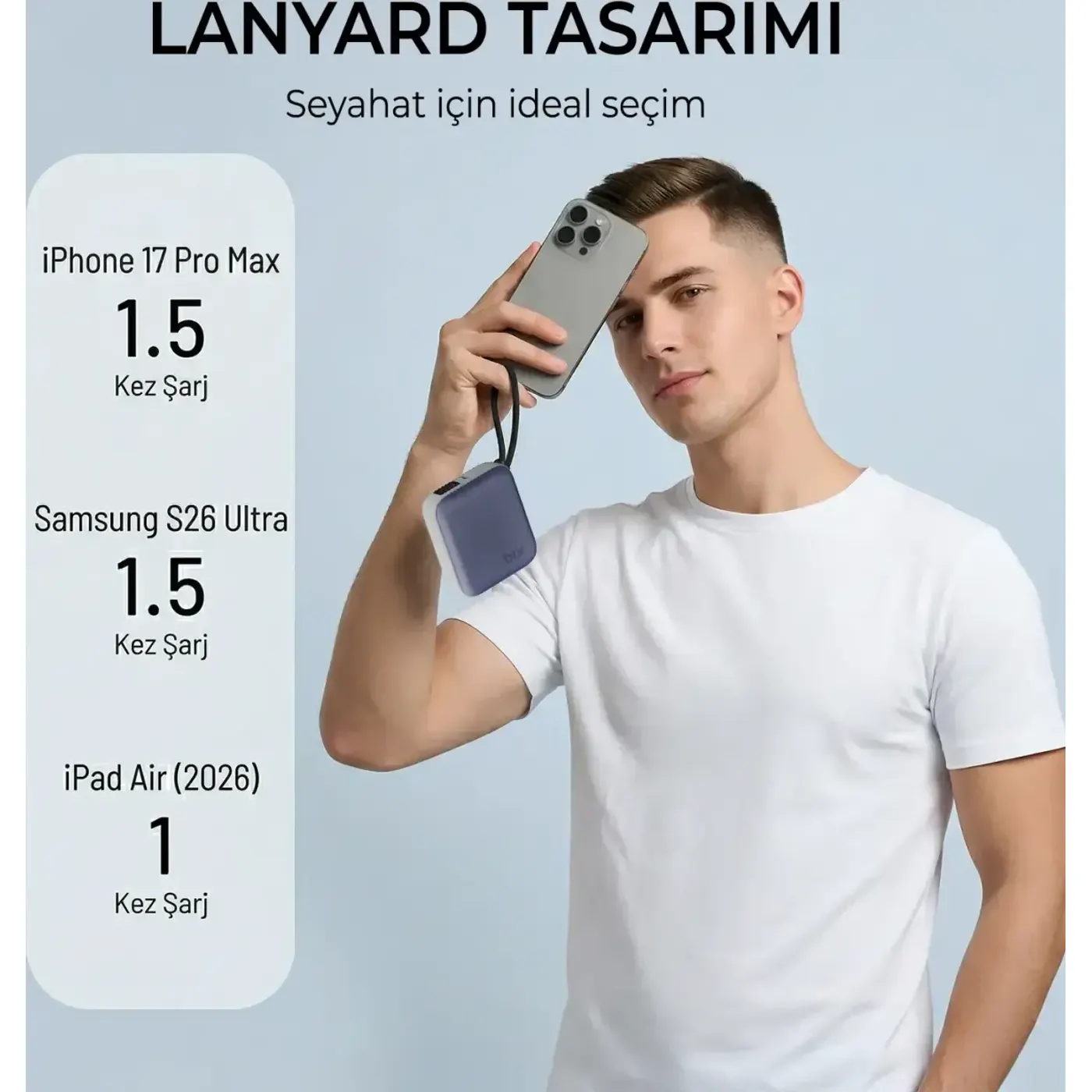 PB119 10000mAh PD 20W Cep Boyu Kompakt Tasarımlı Şarj — görsel 5