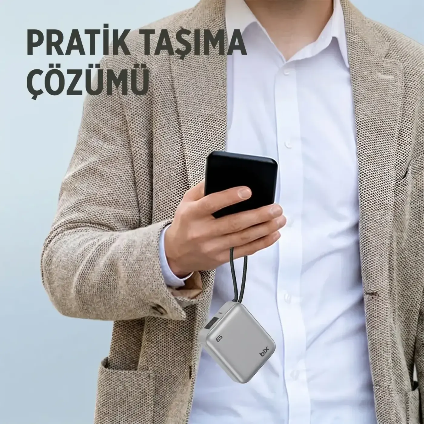 PB120 20000mAh PD 65W Cep Boyu Kompakt Tasarımlı Şarj — görsel 2