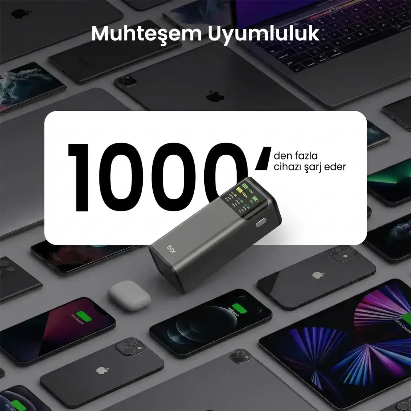 Bix 200W 24000mAh Powerbank PD3.1 Hızlı Şarj, Çift — görsel 5