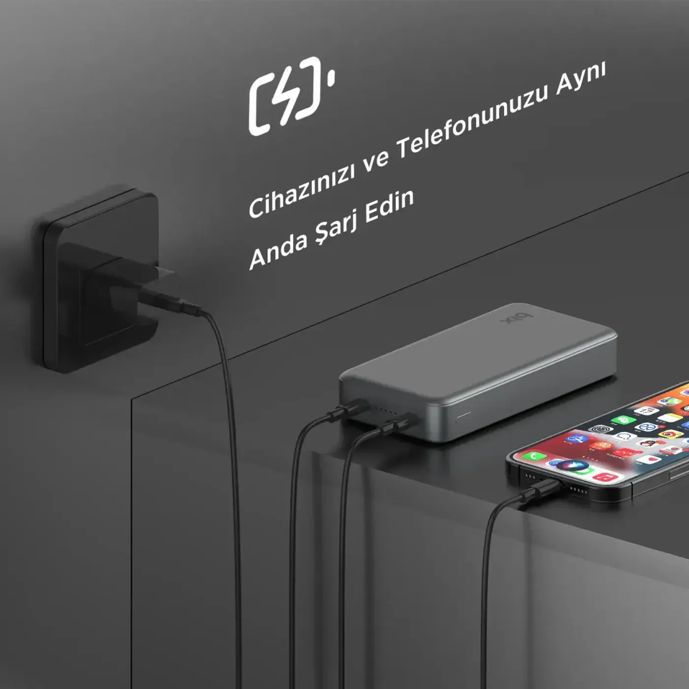PB205 20000mAh PD 20W Çift USB-C Portlu Hızlı Şarj — görsel 4