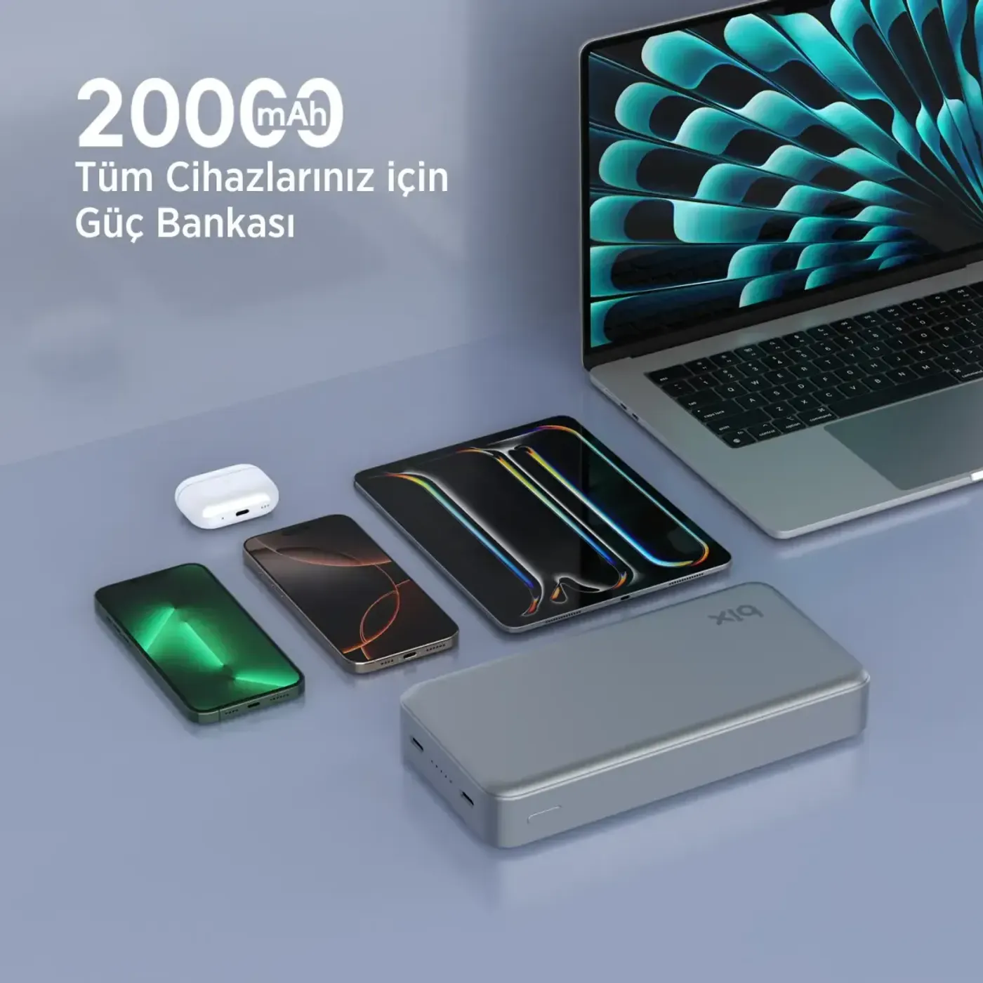 PB205 20000mAh PD 20W Çift USB-C Portlu Hızlı Şarj — görsel 6