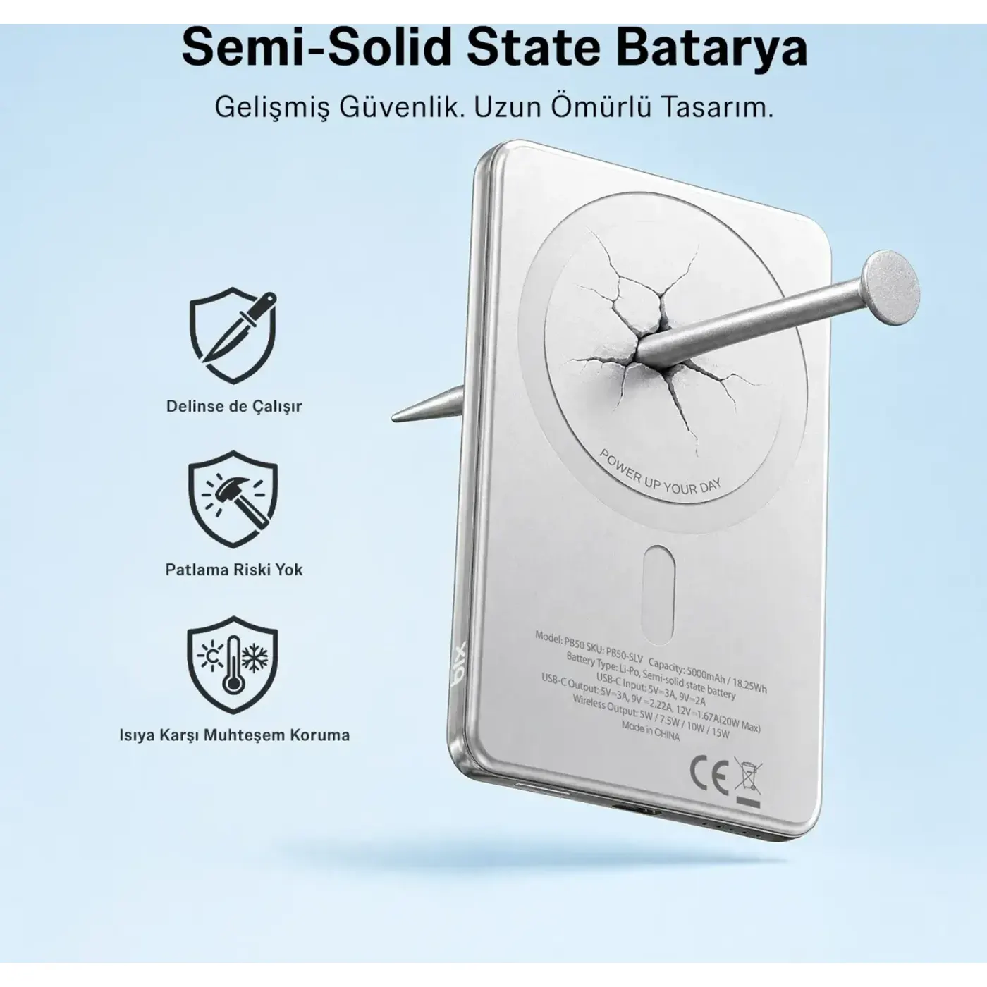 Bix PB50 5000 mAh 15W MagSafe Powerbank — görsel 2