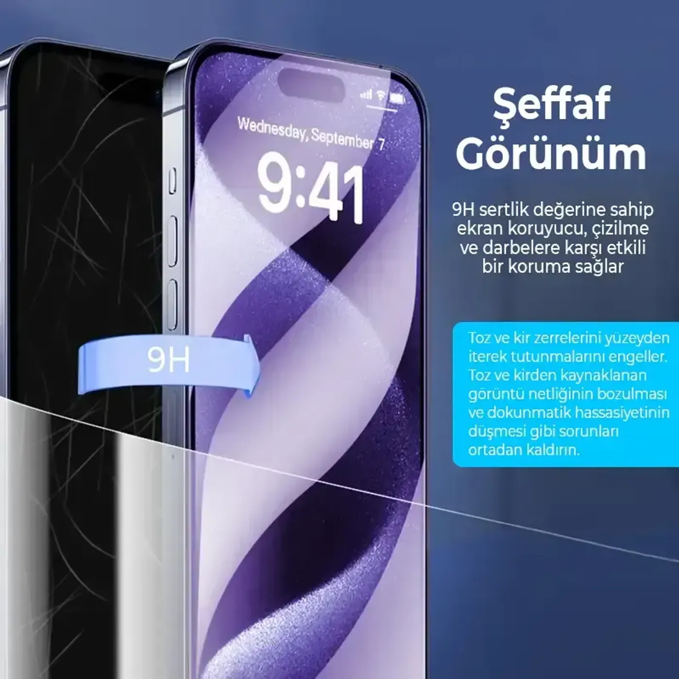Bix Anti-Static Nano Ekran Koruyucu 9H Sertlik Nano Cam — görsel 5