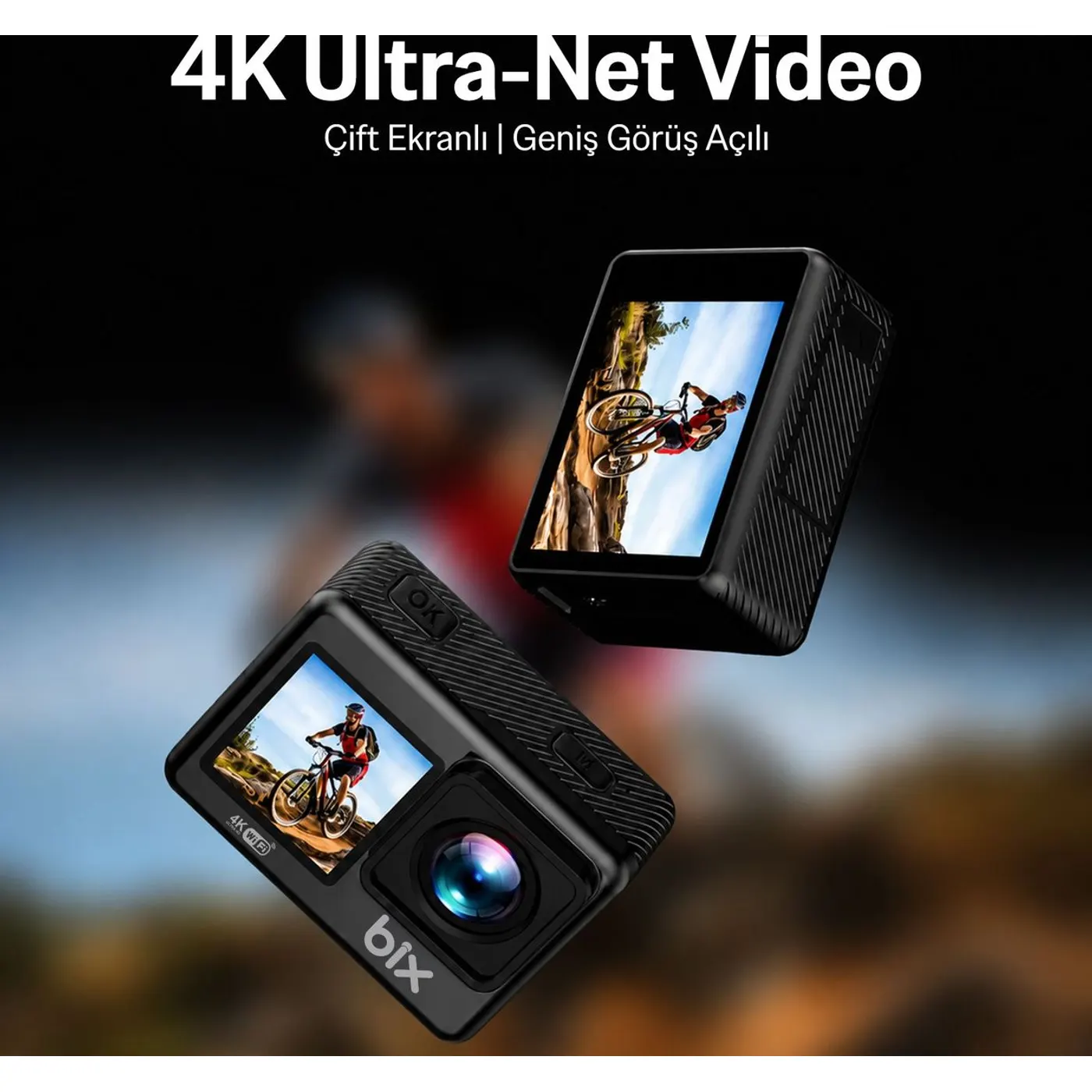 Bix Pulse 1 Wi-Fi 4K 30FPS Ultra HD Aksiyon Kamerası — görsel 4
