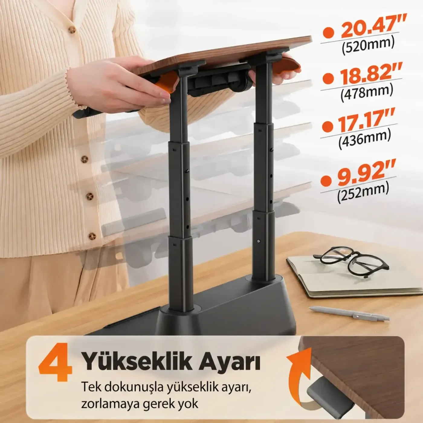 Bix Saiji D8 Ayarlanabilir Ergonomik Laptop Standı — görsel 6