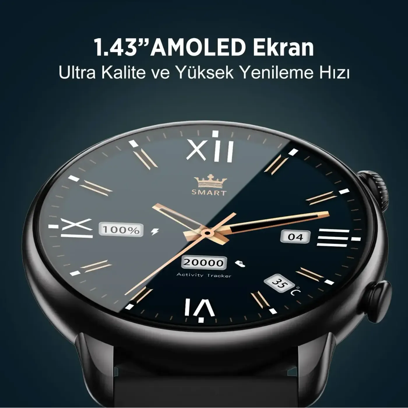 SW02AI 1.43” AMOLED Ekran, Bluetooth 5.2 Akıllı Saat — görsel 2