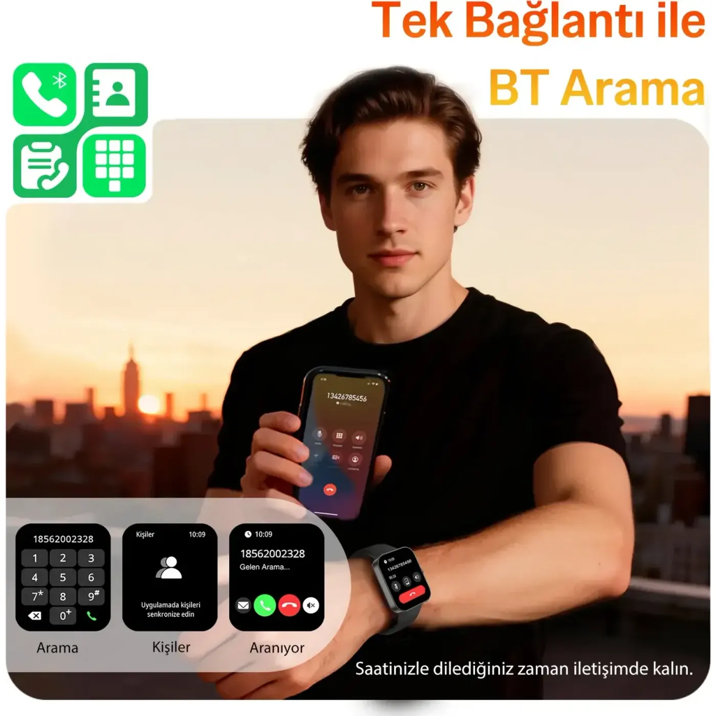 SW04 Bluetooth Arama Destekli 1.83” HD Akıllı Saat — görsel 5