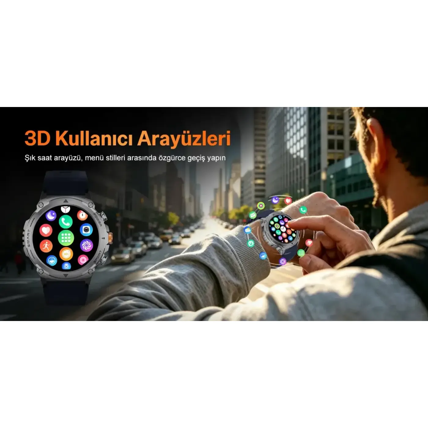 SW05 Metal Çerçeveli 1.43” AMOLED Ekran Akıllı Saat — görsel 6