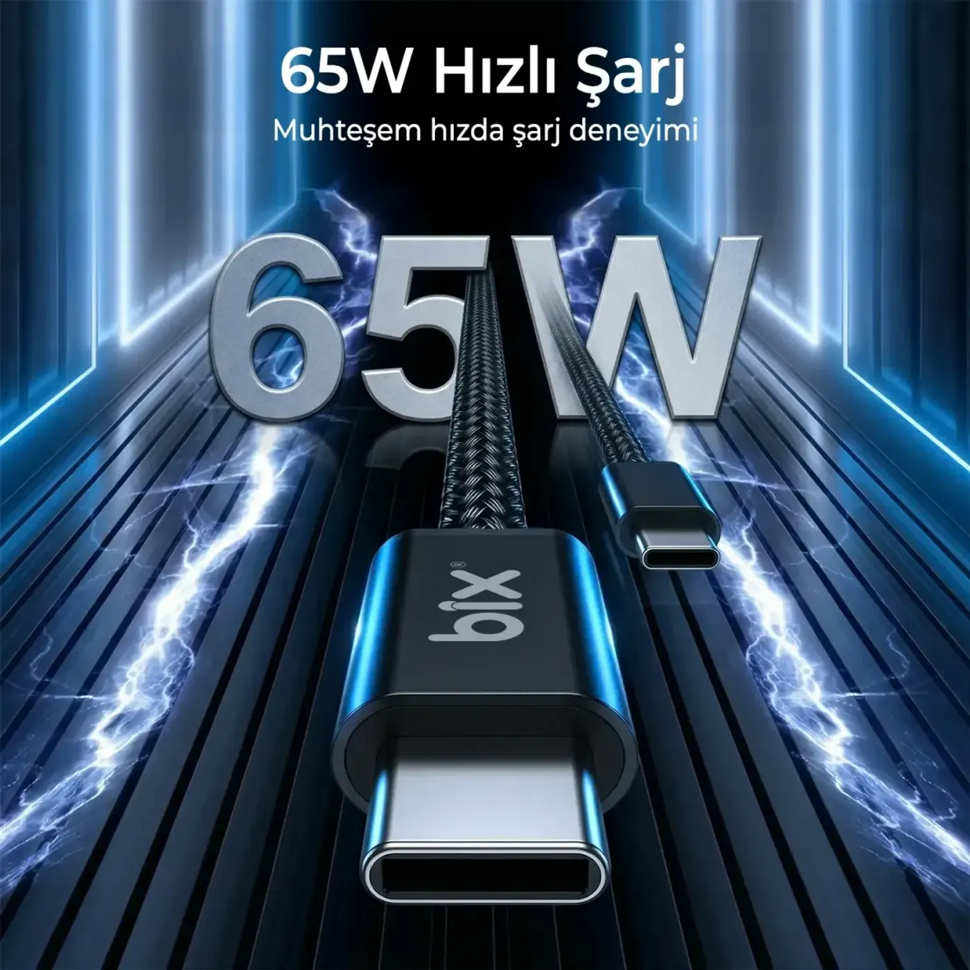 T4CC 65W USB-C to USB-C Manyetik Tasarımlı Kablosu — görsel 2