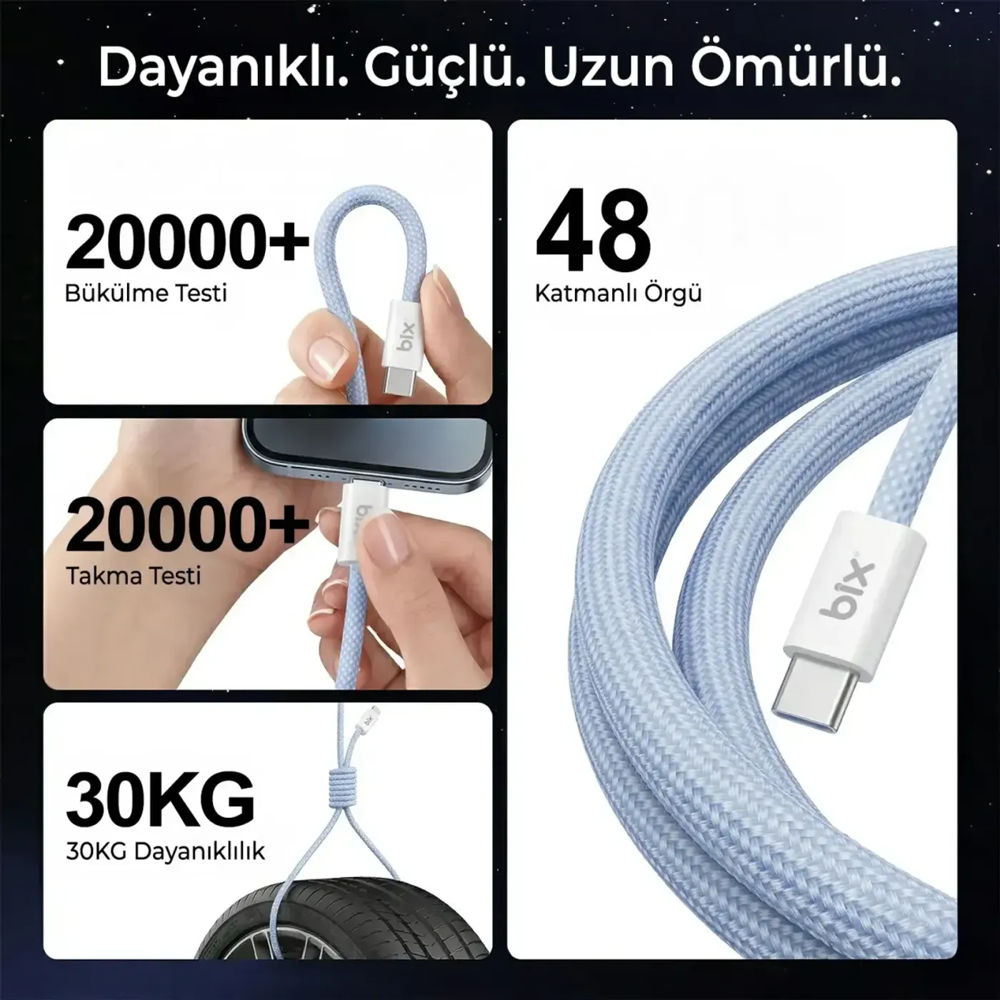T4CC 65W USB-C to USB-C Manyetik Tasarımlı Kablosu — görsel 5