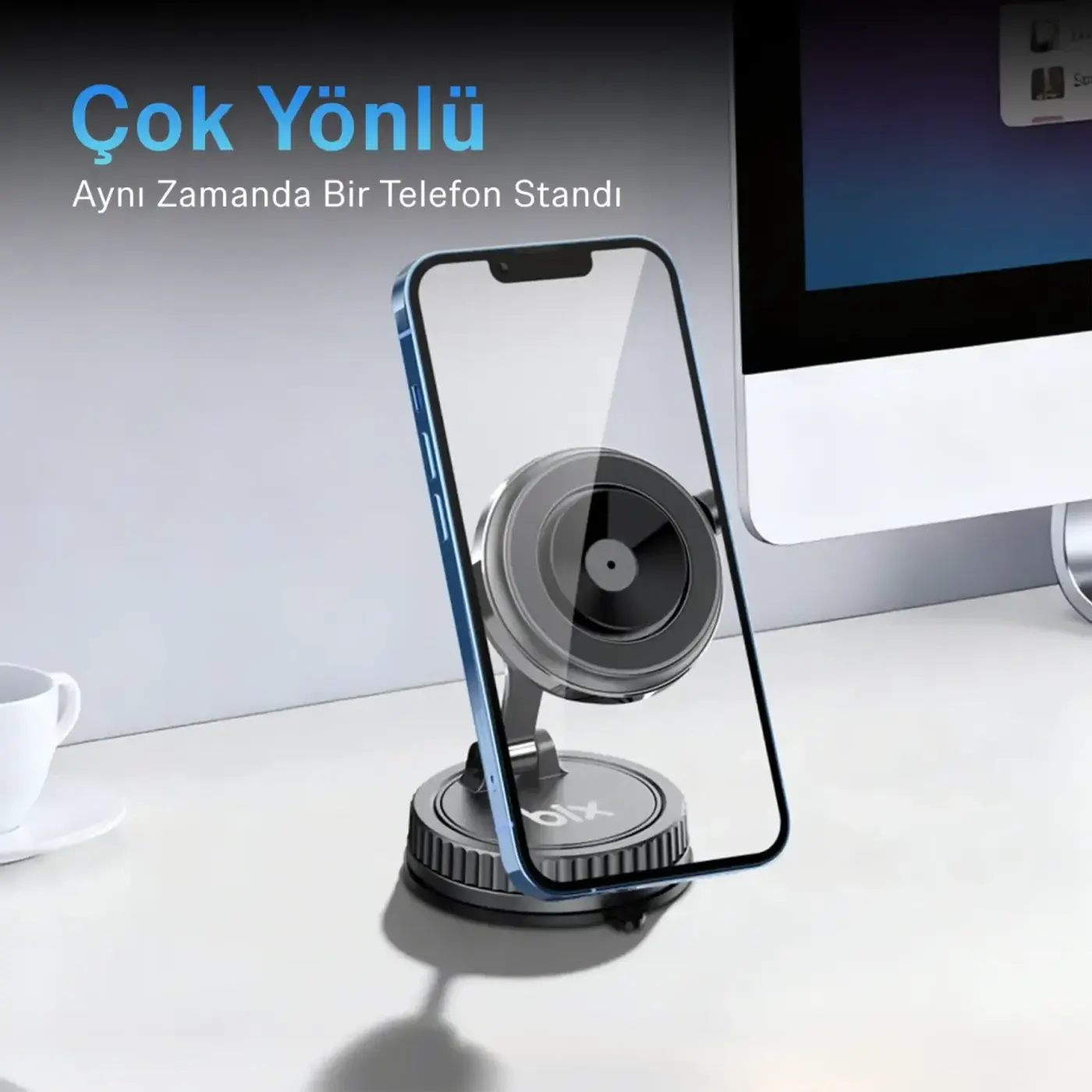 Bix TCH06 360° Manyetik Vakumlu Araç Tutucu — görsel 4