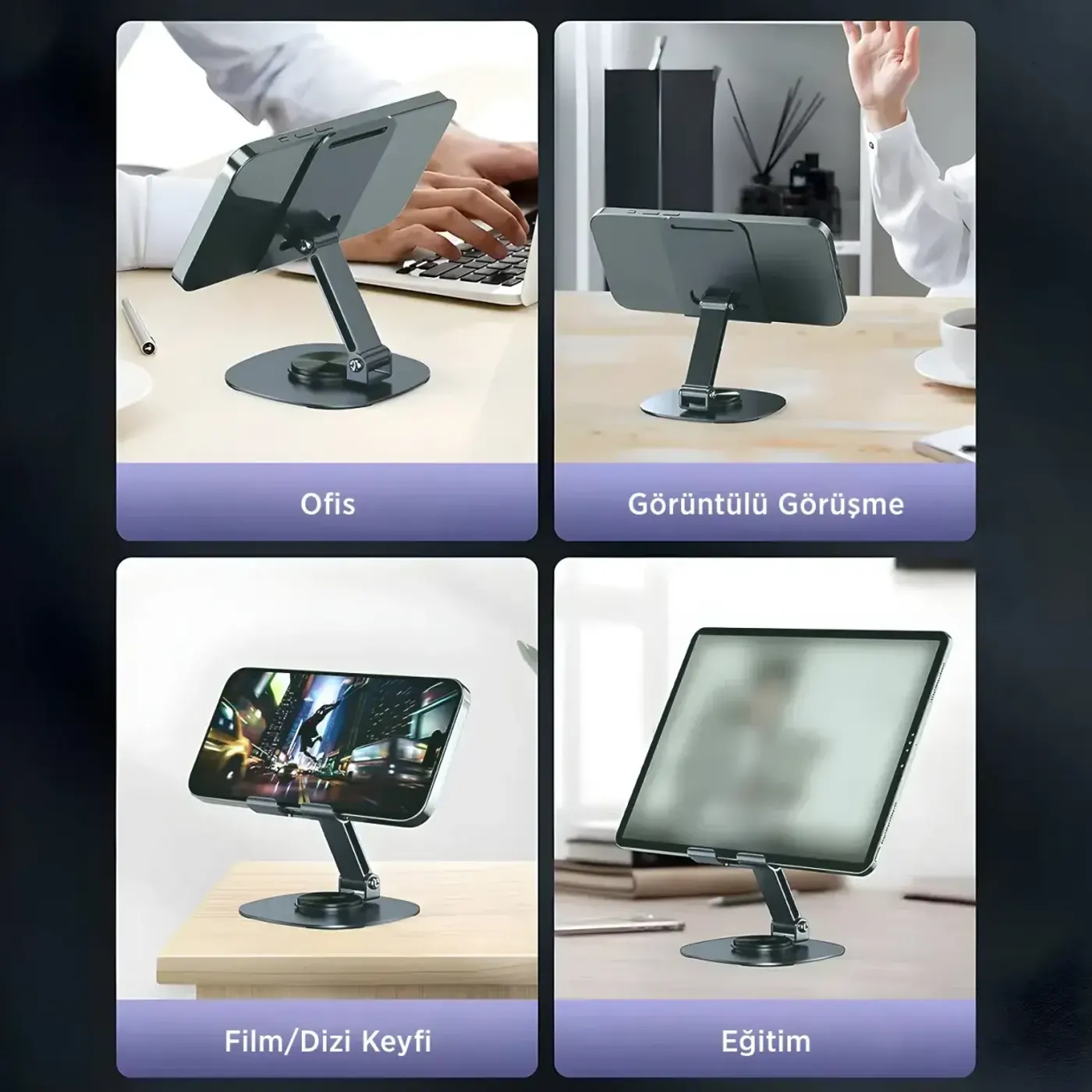 TS01 Katlanabilir 360° Çok Açılı Tutucu Telefon — görsel 3