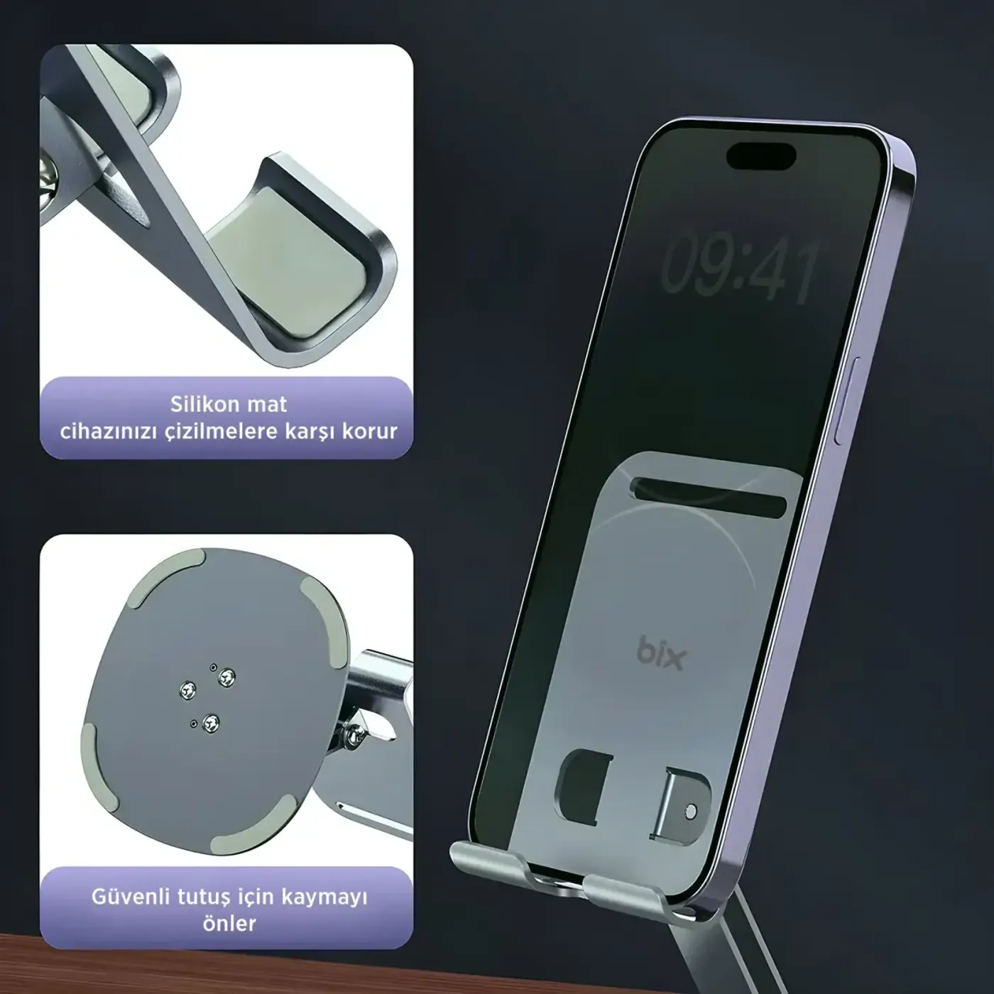 TS01 Katlanabilir 360° Çok Açılı Tutucu Telefon — görsel 6