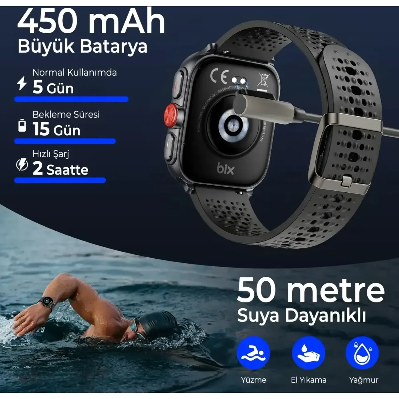 TSW5 53mm Super Retina 2.01” AMOLED GPS Akıllı Saat — görsel 2