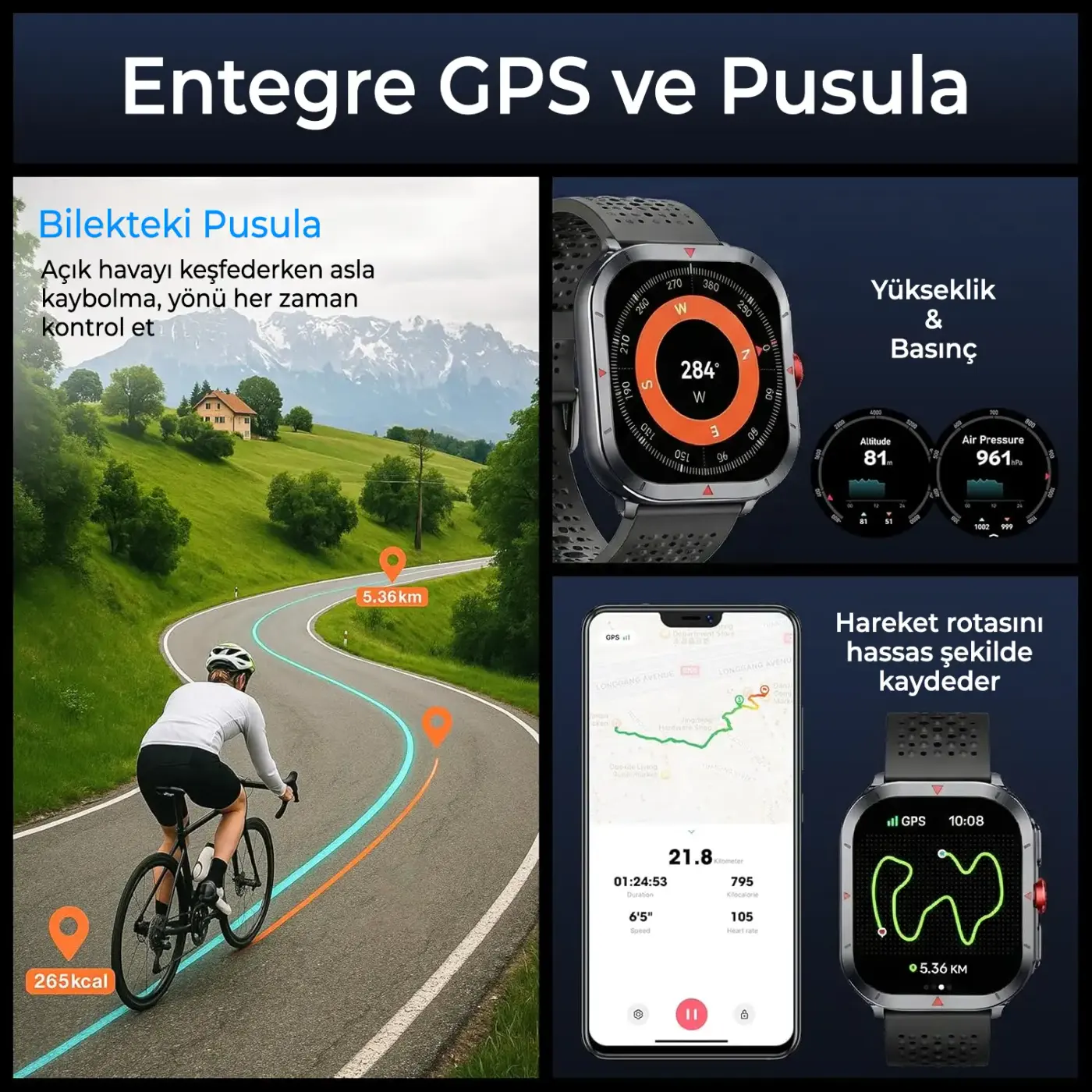 TSW5 53mm Super Retina 2.01” AMOLED GPS Akıllı Saat — görsel 3