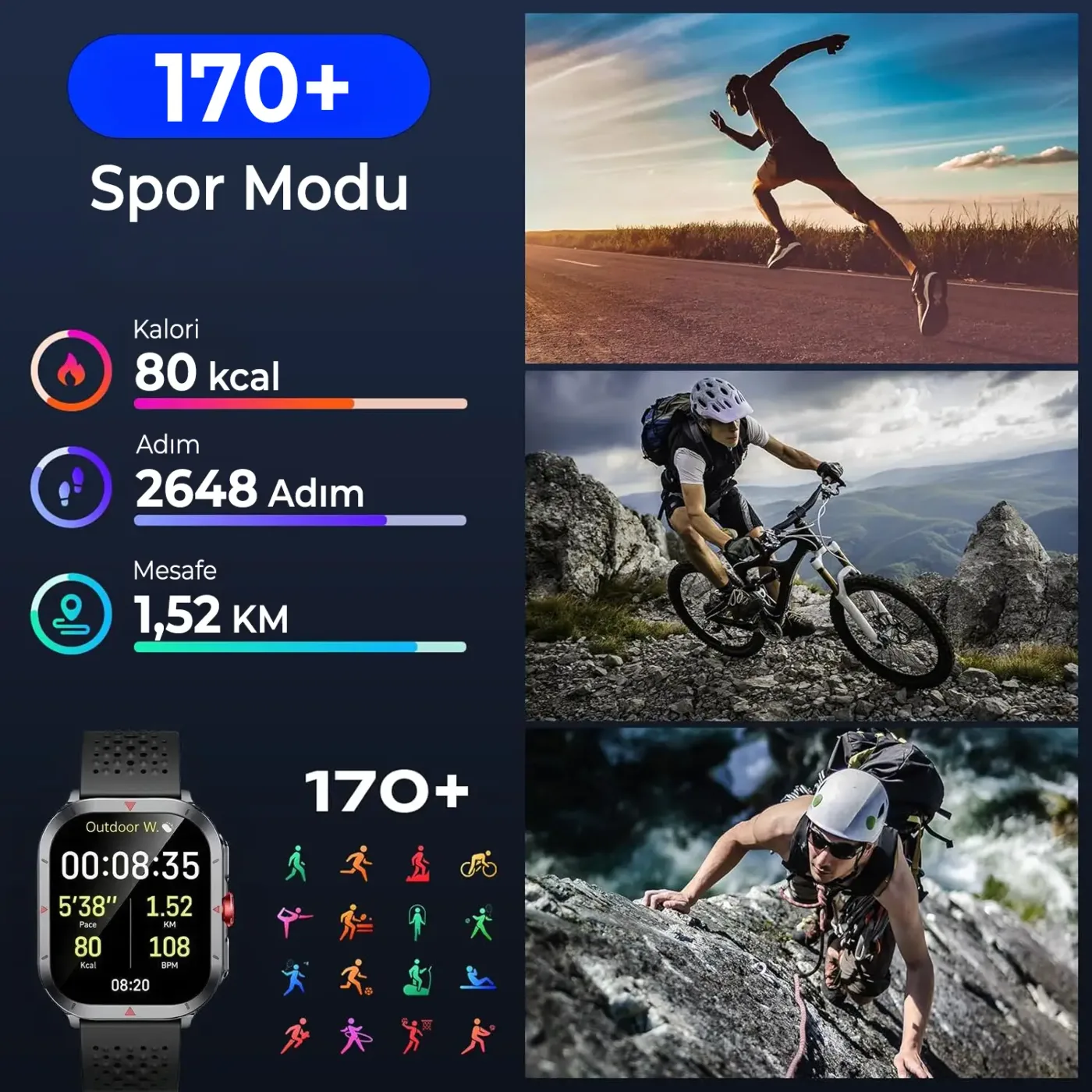 TSW5 53mm Super Retina 2.01” AMOLED GPS Akıllı Saat — görsel 4