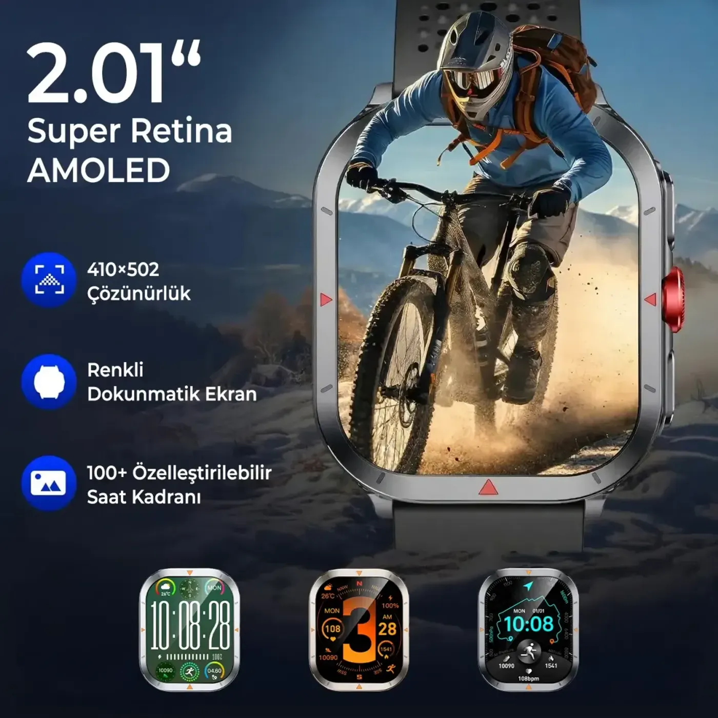 TSW5 53mm Super Retina 2.01” AMOLED GPS Akıllı Saat — görsel 6