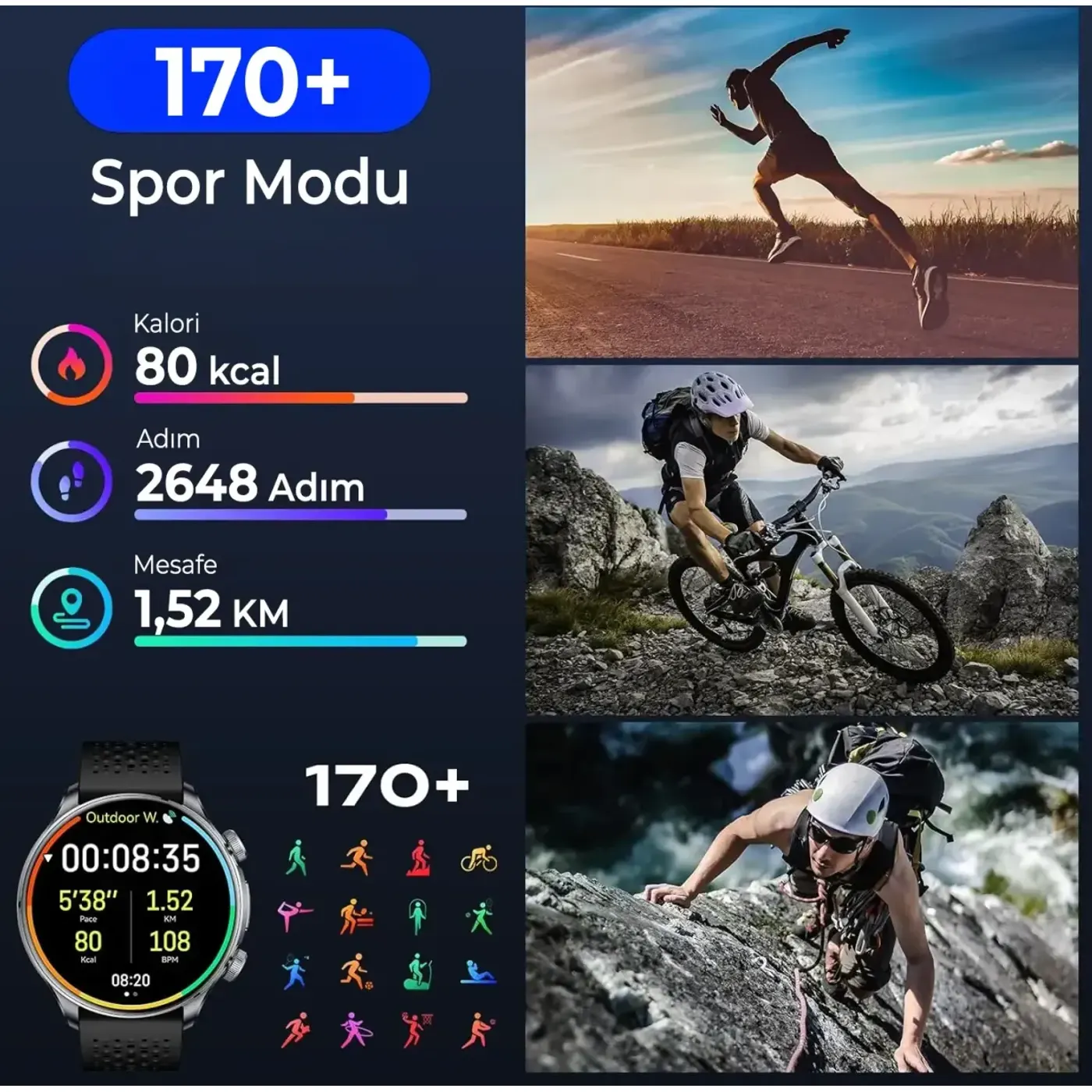 TSW6 48mm Super Retina 1.6” AMOLED GPS Akıllı Saat — görsel 5