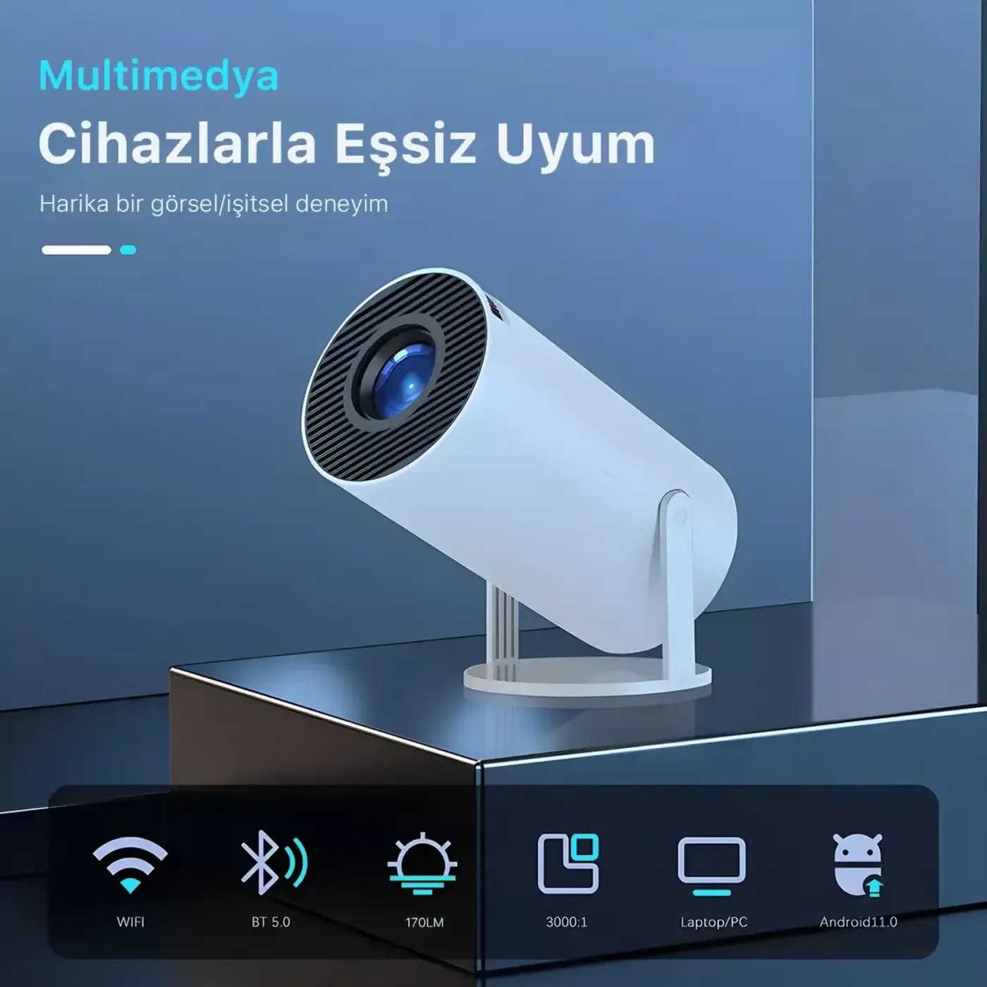 Vega Android Projeksiyon Cihazı HD 1280×720 4K Akıllı — görsel 6