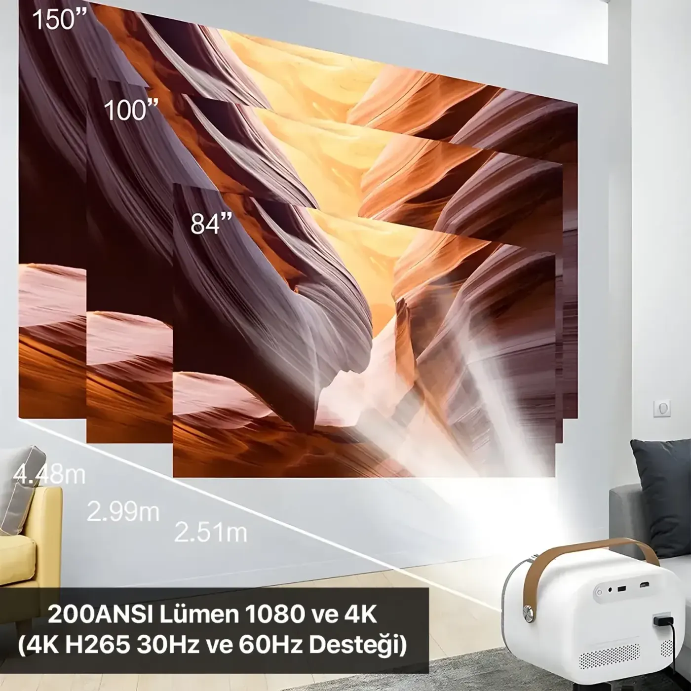 Vega II Android Projeksiyon Cihazı Full HD Akıllı — görsel 5